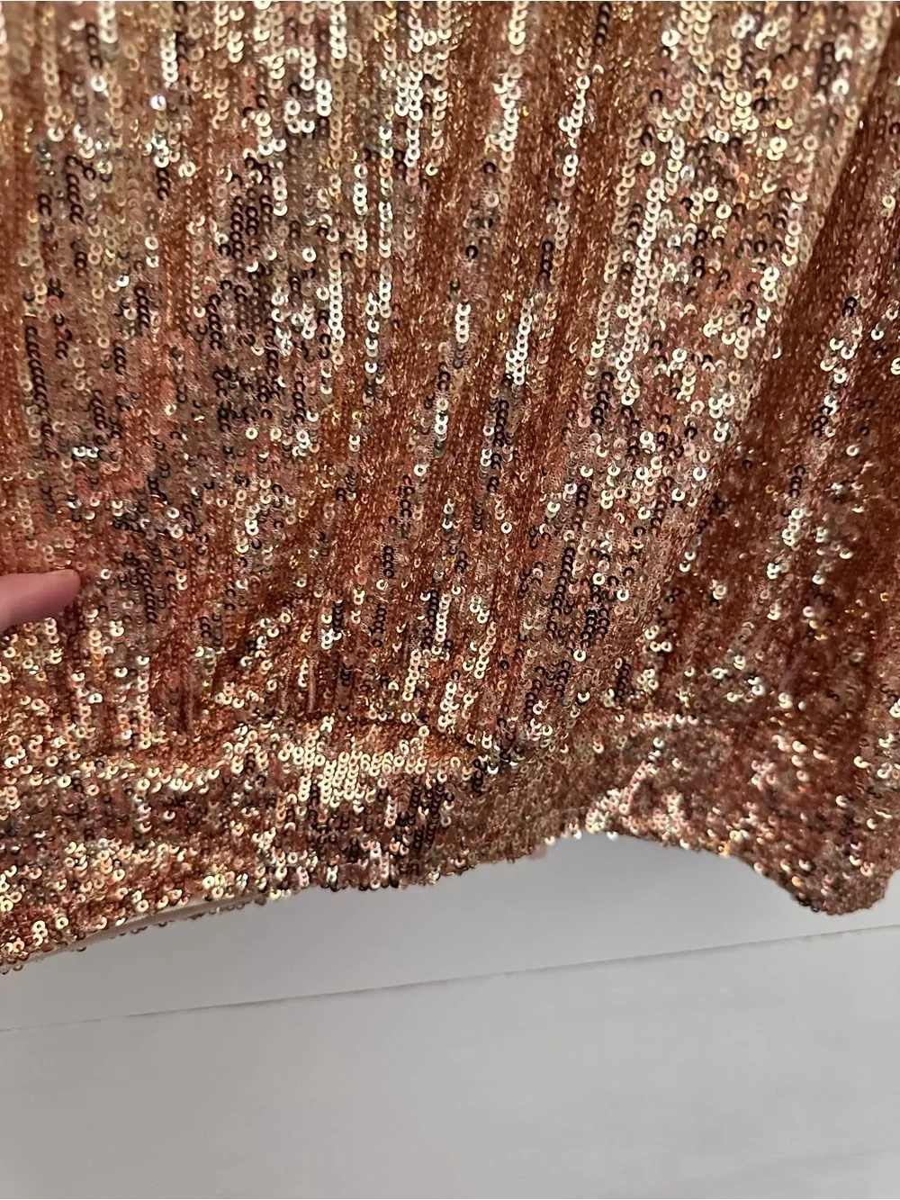 New Free People M gold lights out sequin tie back evening date night party tank